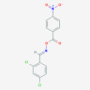 molecular formula C14H8Cl2N2O4 B274219 2,4-dichlorobenzaldehyde O-{4-nitrobenzoyl}oxime 