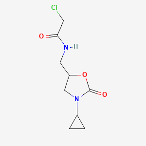 2-Chloro-N-[(3-cyclopropyl-2-oxo-1,3-oxazolidin-5-yl)methyl]acetamide