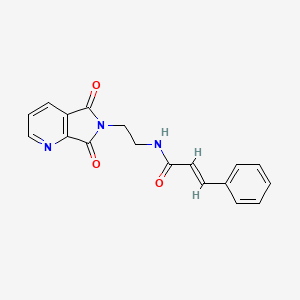 N-(2-(5,7-dioxo-5H-pyrrolo[3,4-b]pyridin-6(7H)-yl)ethyl)cinnamamide