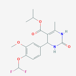 Propan-2-yl 4-[4-(difluoromethoxy)-3-methoxyphenyl]-6-methyl-2-oxo-1,2,3,4-tetrahydropyrimidine-5-carboxylate