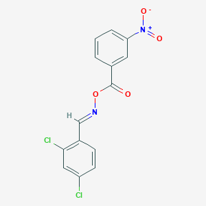 molecular formula C14H8Cl2N2O4 B274220 2,4-dichlorobenzaldehyde O-{3-nitrobenzoyl}oxime 