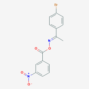 molecular formula C15H11BrN2O4 B274221 1-(4-bromophenyl)ethanone O-{3-nitrobenzoyl}oxime 