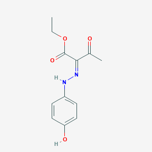 molecular formula C12H14N2O4 B274222 ethyl (2Z)-2-[(4-hydroxyphenyl)hydrazinylidene]-3-oxobutanoate 