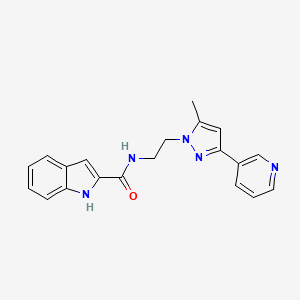 N-(2-(5-methyl-3-(pyridin-3-yl)-1H-pyrazol-1-yl)ethyl)-1H-indole-2-carboxamide