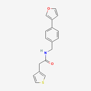 molecular formula C17H15NO2S B2742221 N-(4-(furan-3-yl)benzyl)-2-(thiophen-3-yl)acetamide CAS No. 2034351-10-3