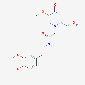 N-(3,4-dimethoxyphenethyl)-2-(2-(hydroxymethyl)-5-methoxy-4-oxopyridin-1(4H)-yl)acetamide