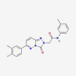 molecular formula C22H21N5O2 B2742233 2-(6-(3,4-二甲基苯基)-3-氧代-[1,2,4]三唑并[4,3-b]吡啶-2(3H)-基)-N-(间甲苯基)乙酰胺 CAS No. 1251635-67-2