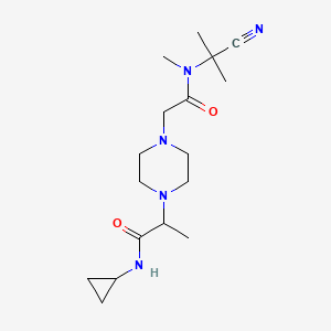 2-(4-{[(1-cyano-1-methylethyl)(methyl)carbamoyl]methyl}piperazin-1-yl)-N-cyclopropylpropanamide