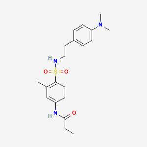 N-(4-(N-(4-(dimethylamino)phenethyl)sulfamoyl)-3-methylphenyl)propionamide