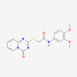 N-(3,4-dimethoxyphenyl)-2-(4-oxopyrido[1,2-a][1,3,5]triazin-2-yl)sulfanylacetamide