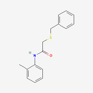 molecular formula C16H17NOS B2742254 2-(benzylsulfanyl)-N-(2-methylphenyl)acetamide CAS No. 70509-34-1