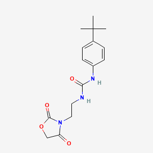 molecular formula C16H21N3O4 B2742268 1-(4-Tert-butylphenyl)-3-[2-(2,4-dioxo-1,3-oxazolidin-3-yl)ethyl]urea CAS No. 2310123-98-7