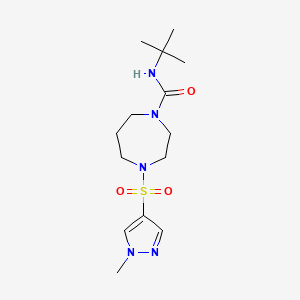N-(tert-butyl)-4-((1-methyl-1H-pyrazol-4-yl)sulfonyl)-1,4-diazepane-1-carboxamide