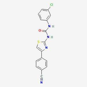 1-(3-Chlorophenyl)-3-(4-(4-cyanophenyl)thiazol-2-yl)urea