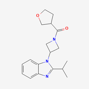 Oxolan-3-yl-[3-(2-propan-2-ylbenzimidazol-1-yl)azetidin-1-yl]methanone