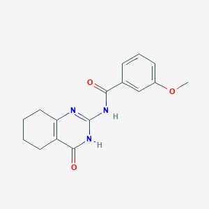 molecular formula C16H17N3O3 B2742275 3-甲氧基-N-(4-氧代-3,4,5,6,7,8-六氢-2-喹唑啉基)苯甲酰胺 CAS No. 338401-50-6