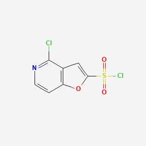 molecular formula C7H3Cl2NO3S B2742279 4-Chlorofuro[3,2-c]pyridine-2-sulfonyl chloride CAS No. 1802734-04-8