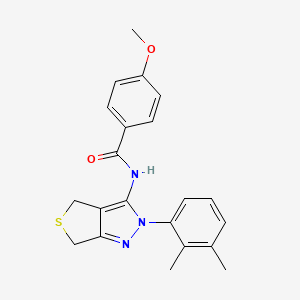 molecular formula C21H21N3O2S B2742285 N-(2-(2,3-二甲基苯基)-4,6-二氢-2H-噻吩[3,4-c]吡唑-3-基)-4-甲氧基苯甲酰胺 CAS No. 450344-00-0