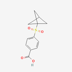 molecular formula C12H12O4S B2742287 4-(1-Bicyclo[1.1.1]pentanylsulfonyl)benzoic acid CAS No. 2580239-09-2