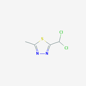 molecular formula C4H4Cl2N2S B2742288 2-(Dichloromethyl)-5-methyl-1,3,4-thiadiazole CAS No. 75341-27-4