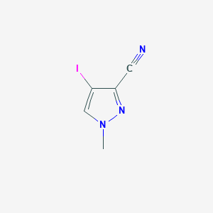 molecular formula C5H4IN3 B2742292 4-Iodo-1-methylpyrazole-3-carbonitrile CAS No. 1003988-53-1; 79080-39-0