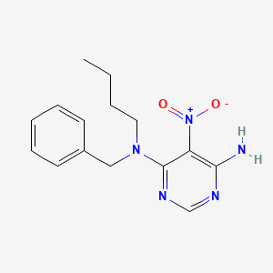 molecular formula C15H19N5O2 B2742297 N4-benzyl-N4-butyl-5-nitropyrimidine-4,6-diamine CAS No. 450345-70-7