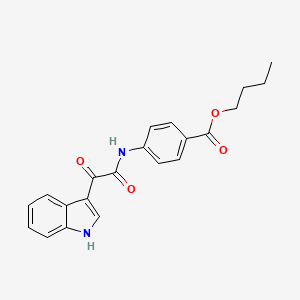 molecular formula C21H20N2O4 B2742299 butyl 4-(2-(1H-indol-3-yl)-2-oxoacetamido)benzoate CAS No. 852367-75-0