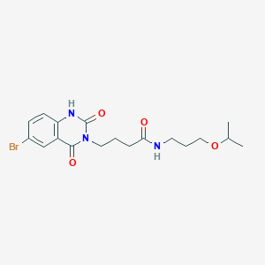molecular formula C18H24BrN3O4 B2742304 4-(6-溴-2,4-二氧代-1,2-二氢喹唑啉-3(4H)-基)-N-(3-异丙氧基丙基)丁酰胺 CAS No. 892286-08-7