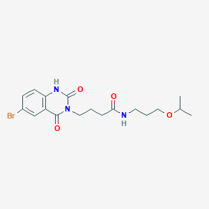 4-(6-bromo-2,4-dioxo-1,2-dihydroquinazolin-3(4H)-yl)-N-(3-isopropoxypropyl)butanamide