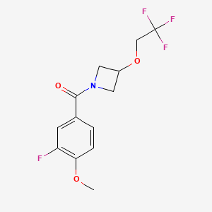 (3-Fluoro-4-methoxyphenyl)(3-(2,2,2-trifluoroethoxy)azetidin-1-yl)methanone