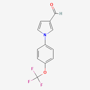 molecular formula C12H8F3NO2 B2742334 1-(4-(三氟甲氧基)苯基)-1H-吡咯-3-甲醛 CAS No. 439094-17-4