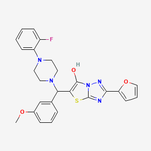 5-((4-(2-Fluorophenyl)piperazin-1-yl)(3-methoxyphenyl)methyl)-2-(furan-2-yl)thiazolo[3,2-b][1,2,4]triazol-6-ol