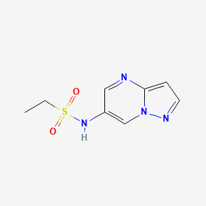 molecular formula C8H10N4O2S B2742348 N-(pyrazolo[1,5-a]pyrimidin-6-yl)ethanesulfonamide CAS No. 2034504-86-2