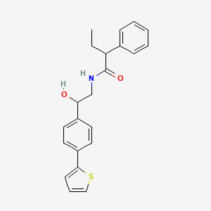 molecular formula C22H23NO2S B2742353 N-{2-hydroxy-2-[4-(thiophen-2-yl)phenyl]ethyl}-2-phenylbutanamide CAS No. 2380183-47-9