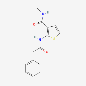 molecular formula C14H14N2O2S B2742361 N-methyl-2-(2-phenylacetamido)thiophene-3-carboxamide CAS No. 921100-71-2