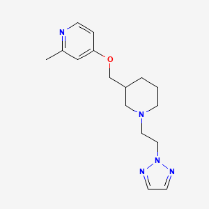 molecular formula C16H23N5O B2742362 2-Methyl-4-[[1-[2-(triazol-2-yl)ethyl]piperidin-3-yl]methoxy]pyridine CAS No. 2379985-43-8