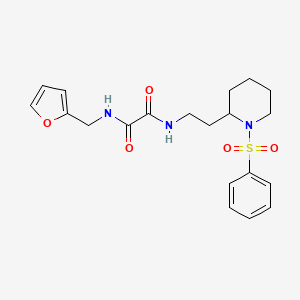 N1-(furan-2-ylmethyl)-N2-(2-(1-(phenylsulfonyl)piperidin-2-yl)ethyl)oxalamide
