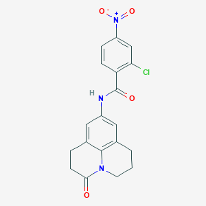 2-chloro-4-nitro-N-(3-oxo-1,2,3,5,6,7-hexahydropyrido[3,2,1-ij]quinolin-9-yl)benzamide