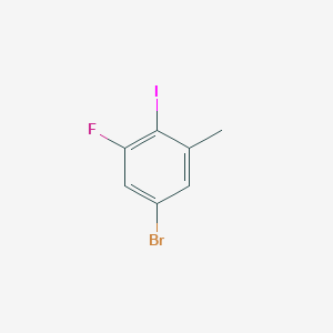 molecular formula C7H5BrFI B2742376 5-溴-1-氟-2-碘-3-甲基苯 CAS No. 1805553-01-8