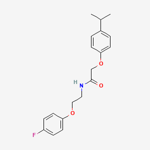 molecular formula C19H22FNO3 B2742377 N-(2-(4-fluorophenoxy)ethyl)-2-(4-isopropylphenoxy)acetamide CAS No. 1105228-87-2