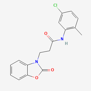 molecular formula C17H15ClN2O3 B2742381 N-(5-氯-2-甲基苯基)-3-(2-氧代苯并[d]噁唑-3(2H)-基)丙酰胺 CAS No. 851989-37-2