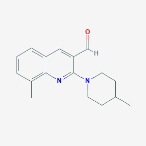 8-Methyl-2-(4-methylpiperidin-1-yl)quinoline-3-carbaldehyde