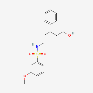 molecular formula C18H23NO4S B2742384 N-(5-hydroxy-3-phenylpentyl)-3-methoxybenzenesulfonamide CAS No. 1788677-90-6