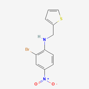 molecular formula C11H9BrN2O2S B2742386 2-bromo-4-nitro-N-(2-thienylmethyl)aniline CAS No. 477862-39-8