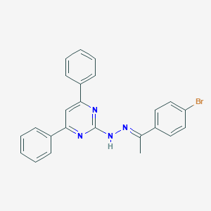 molecular formula C24H19BrN4 B274239 1-(4-Bromophenyl)ethanone (4,6-diphenyl-2-pyrimidinyl)hydrazone 