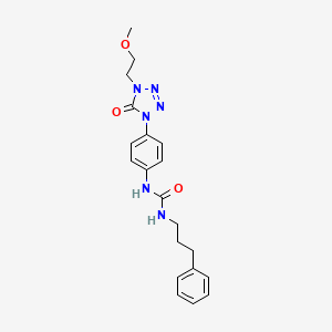 1-(4-(4-(2-methoxyethyl)-5-oxo-4,5-dihydro-1H-tetrazol-1-yl)phenyl)-3-(3-phenylpropyl)urea