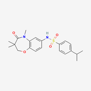 4-isopropyl-N-(3,3,5-trimethyl-4-oxo-2,3,4,5-tetrahydrobenzo[b][1,4]oxazepin-7-yl)benzenesulfonamide