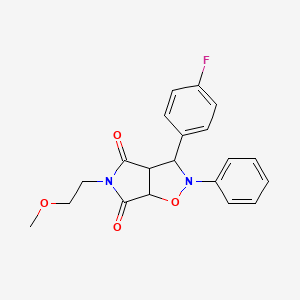 3-(4-fluorophenyl)-5-(2-methoxyethyl)-2-phenyldihydro-2H-pyrrolo[3,4-d]isoxazole-4,6(5H,6aH)-dione