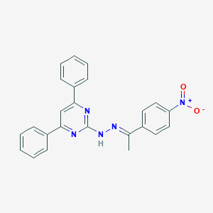 1-{4-Nitrophenyl}ethanone (4,6-diphenyl-2-pyrimidinyl)hydrazone