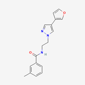 molecular formula C17H17N3O2 B2742401 N-(2-(4-(furan-3-yl)-1H-pyrazol-1-yl)ethyl)-3-methylbenzamide CAS No. 2034377-26-7